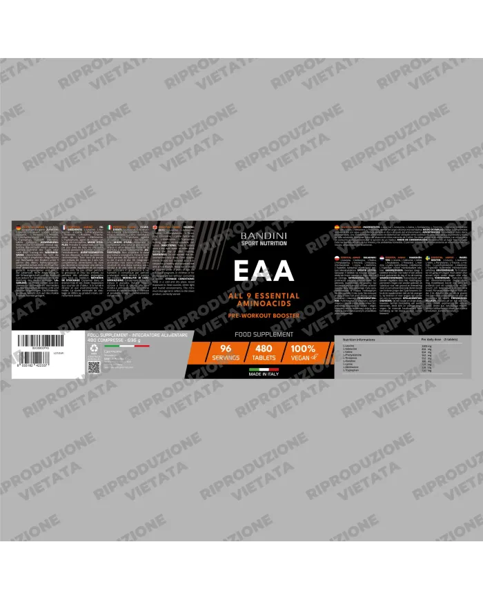 EAA Amminoacidi Essenziali - 480 Compresse
